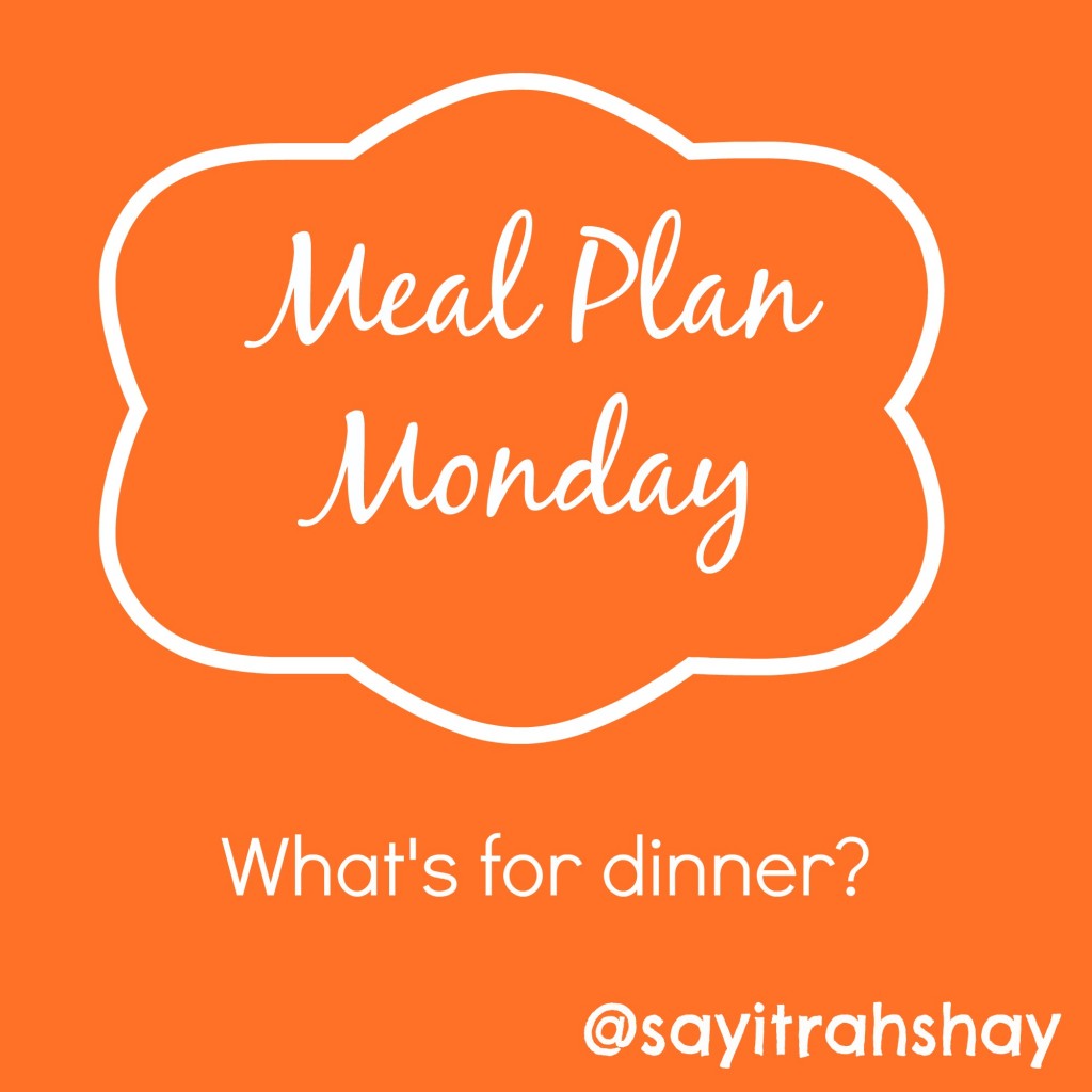Meal plans for the week