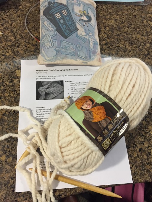 Rachee shares her thoughts on the Wham, Bam Thank You Lamb Neckwarmer created with Lion BrandThick and Quick yarn