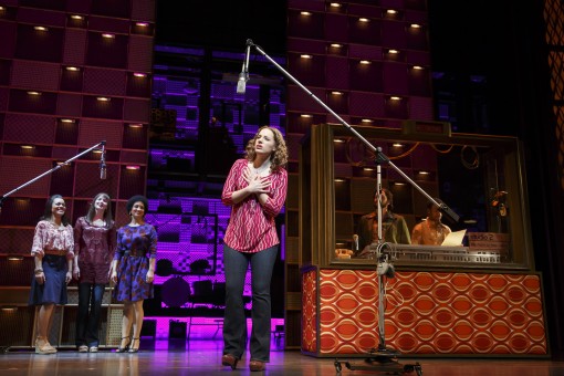 Beautiful – The Carole King Musical Mar 22-Apr 03, 2016 Academy of Music Jessie Mueller as Carole King and cast in Beautiful - The Carole King Musical. Original Broadway Cast. Photo: Joan Marcus